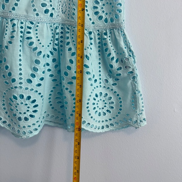 Melissa Odabash Girls Ashley Kaftan Dress Size 4 Cover‎ Up Eyelet Cotton - Picture 5 of 8